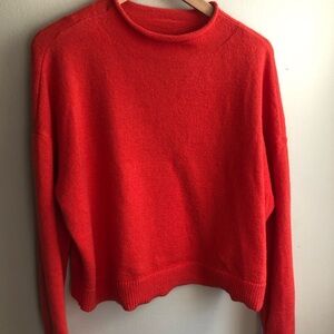 Sonoma Women's Vibrant Red Cowl Neck Sweater